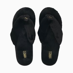 Puma Fluff Faux Fur Flip Flops